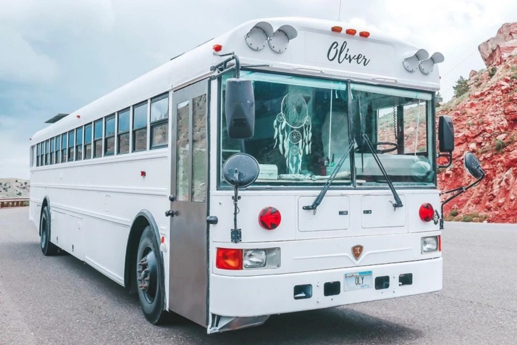 A Couple Converted a School Bus Into a DIY Home